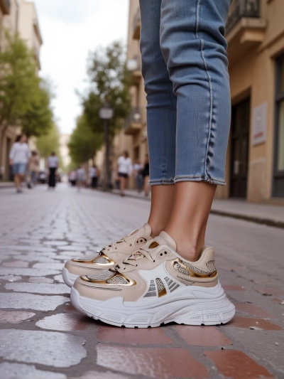 Royalfashion Women's Sneakers on a Thick Sole Ovelba