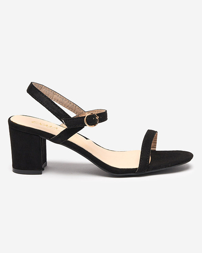Black sandals on a post, Usopi - Footwear