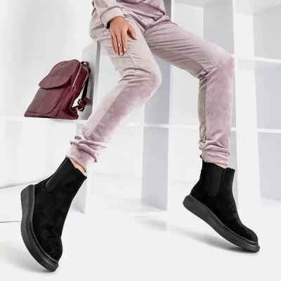 OUTLET Black women's boots on the Baruccio platform - Footwear