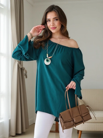 Royalfashion Women's blouse a'la Spanish with ruffles