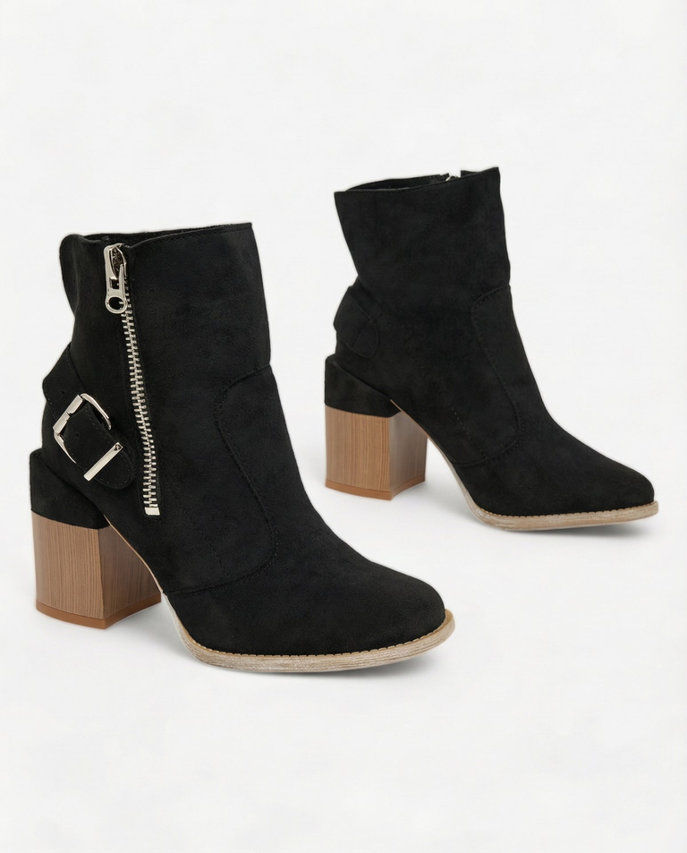 Royalfashion Melni sieviešu augstpapēžu zābaki Acimra