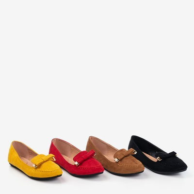Mustard loafers with Shell bow - Footwear