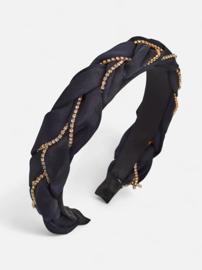 Royalfashion Braided Hairband with Cubic Zirconia