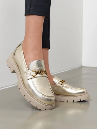 Royalfashion Женские мокасины с золотым покрытием Goldlove