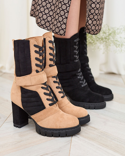 Royalfashion Light brown women's insulated Sehhra post boots