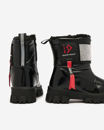 Royalfashion Black children's shoes a'la snow boots Fesifa