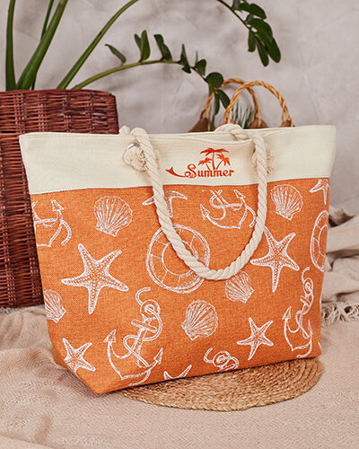 Royalfashion Fabric bag in holiday pattern for shoulder