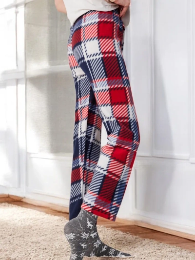 Royalfashion Cotton Christmas women's pants from checkered pajamas