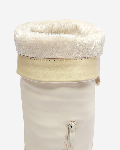 Krēmkrāsas sieviešu Astaroth zābaki līdz ikru vidum - Apavi