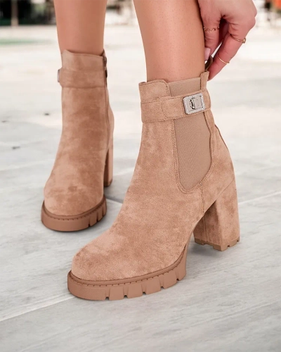 Royalfashion Women's ankle boots on a heel Effo