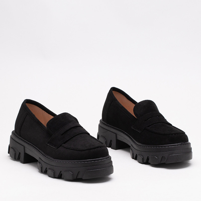 OUTLET Black women's eco suede shoes Visavi - Footwear