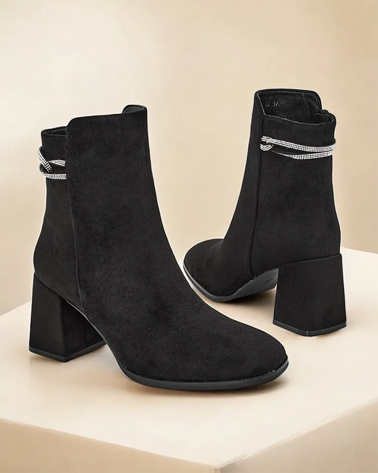 Royalfashion Women's ankle boots on a post Losite