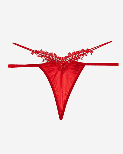 Women's red lace thong - Underwear