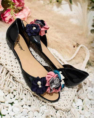 Royalfashion Rubber ballerinas with flower Koddies