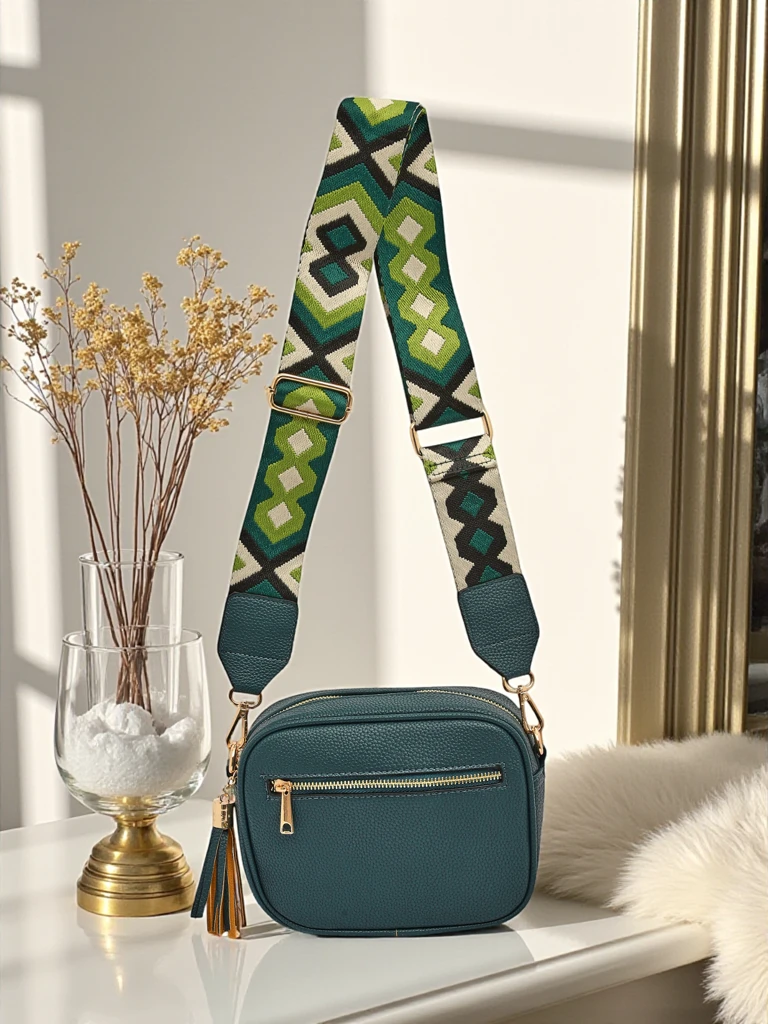 Royalfashion Geantă mică de damă din piele ecologică cu curea colorată Kovi Lace