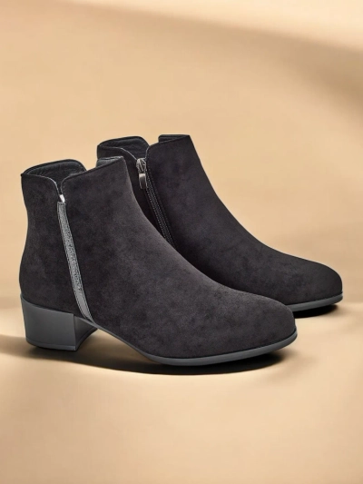 Amicus Nero Elegante Ankle Boots for Autumn and Winter