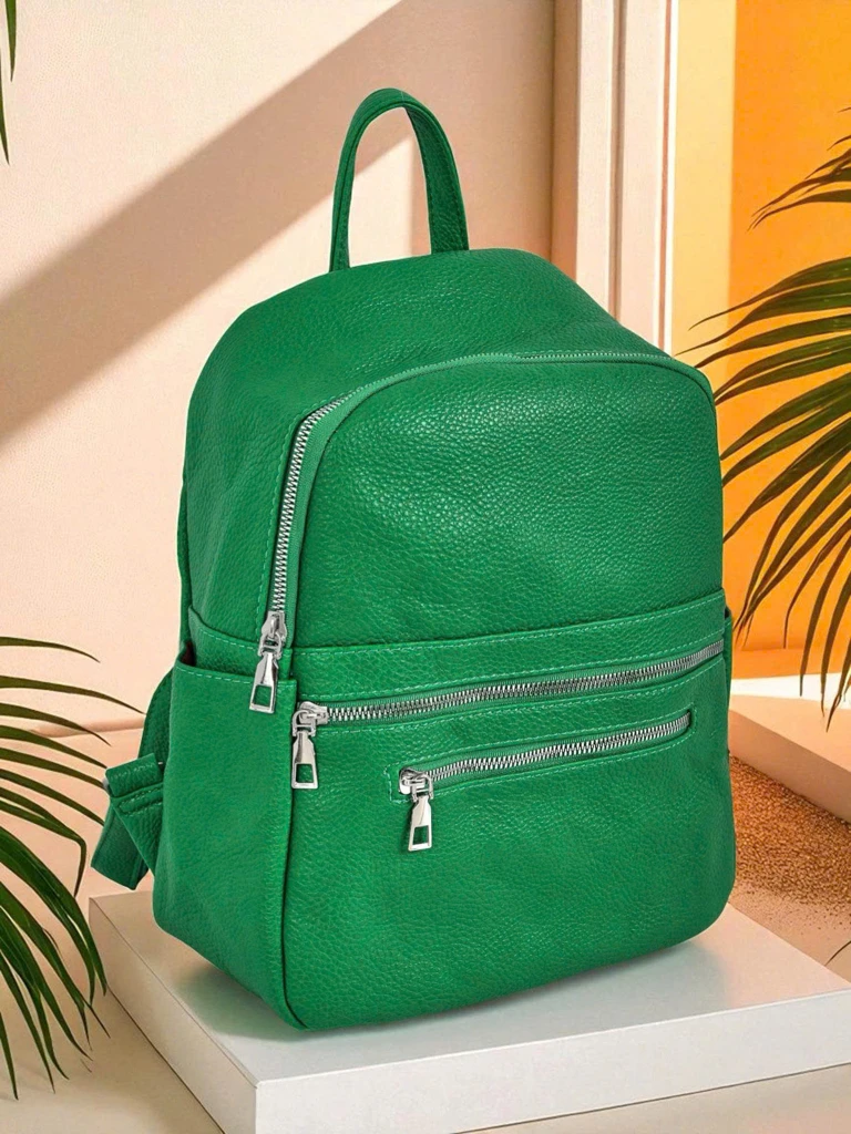 AURELIA Verde women's backpack eco-leather A4 Królewska Moda