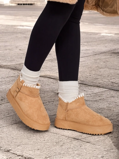 Royalfashion Short women's snow boot style boots Ewioz