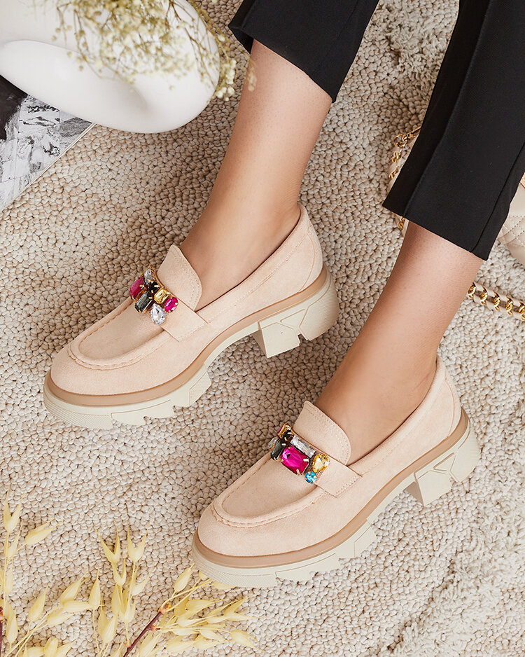 Royalfashion Mokasīni ar krāsainiem akmentiņiem Sariner