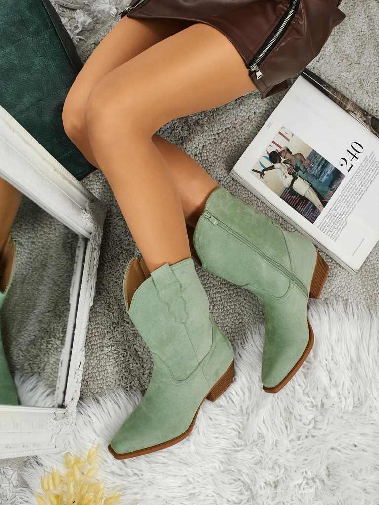 Женские ковбойские ботинки из эко-замши SpireHush