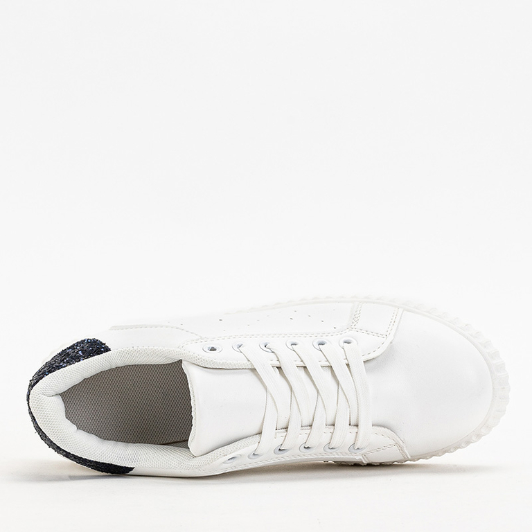 Blue and white sneakers with decorative glitter Mastirs - Footwear