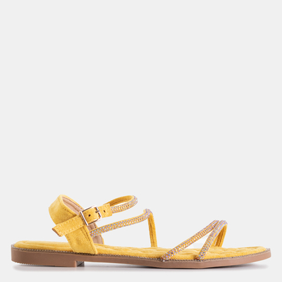 Yellow women's sandals with zircons Swirelli - Footwear