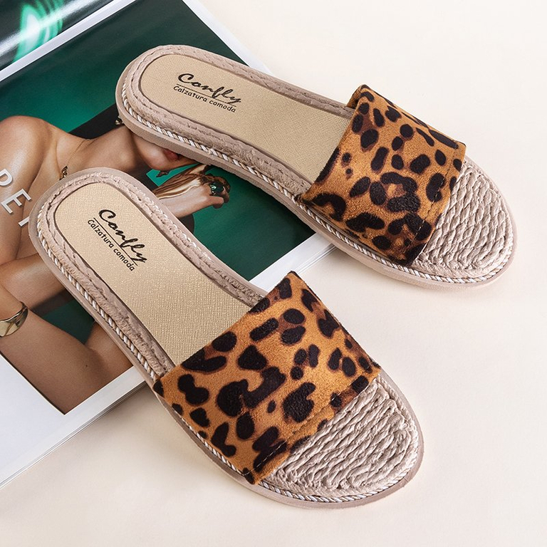 Ysia leopard women's slippers - Footwear