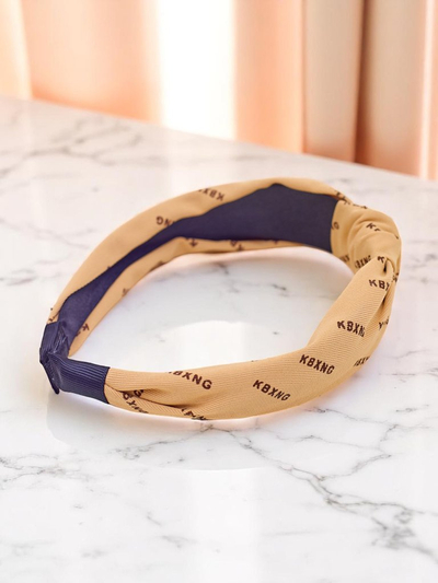 Royalfashion Pītais matu stīpiņa ar rakstu Grafīta Boom