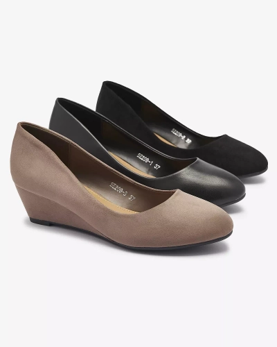 Classic women's eco-leather pumps in black color Jiwita - Footwear