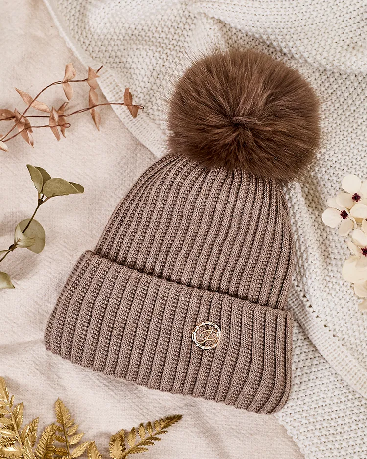 Royalfashion Women's padded hat with a pompom