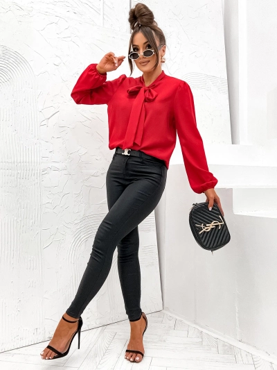 Royalfashion Women's blouse with a bow