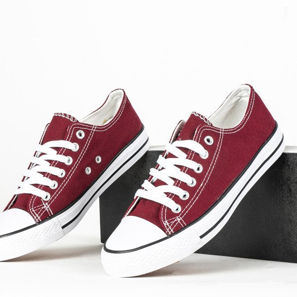 OUTLET Burgundy lace-up sneakers Noenoes - Footwear