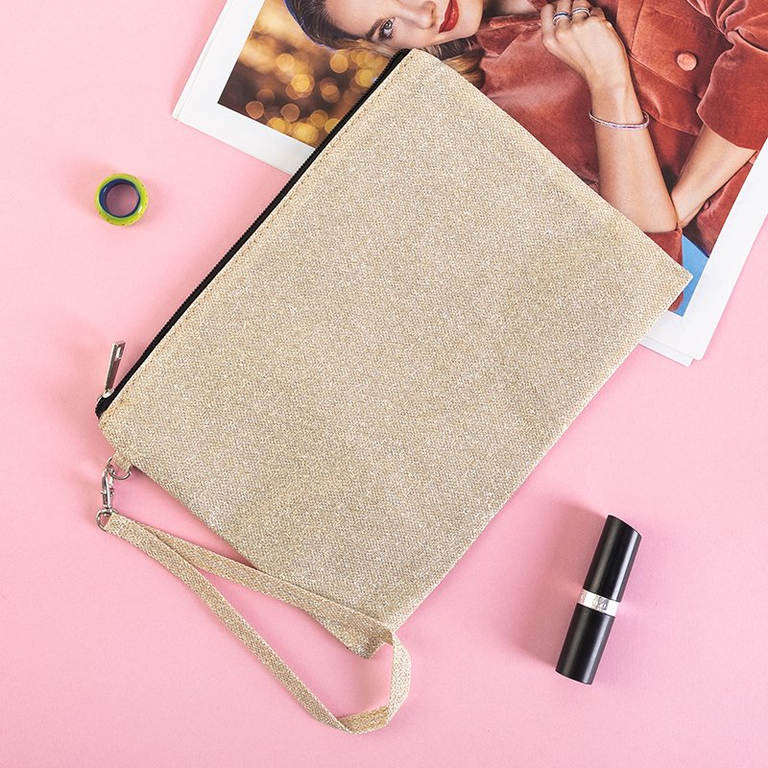 Gold glitter cosmetic bag - Accessories