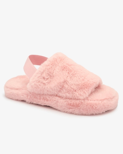 Royalfashion Pink women's fur slippers Nabres