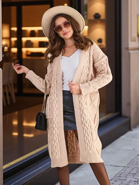 Royalfashion Вязаная женская пончо-свитер