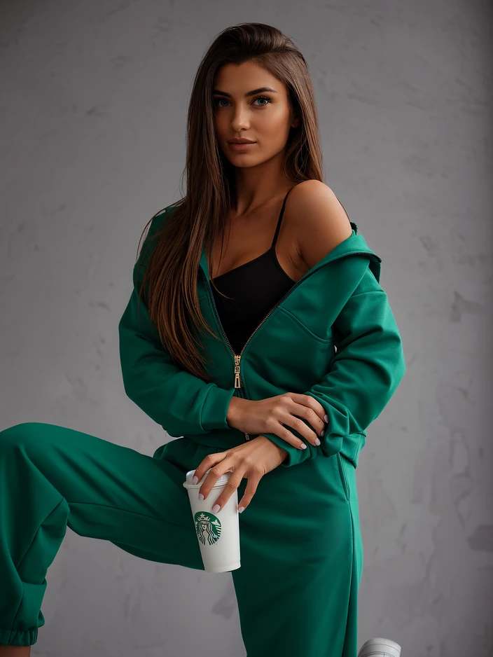 Royalfashion Женский хлопковый спортивный костюм