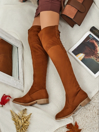 Women's over-the-knee eco-suede boots Denvoria