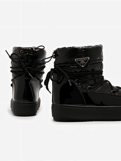 Royalfashion Women's slip-on boots a'la snow boots in black Vevnose