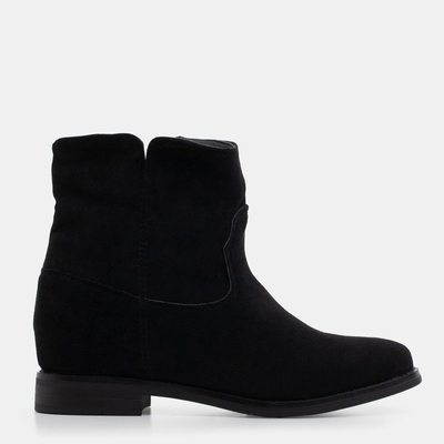 Black ankle boots a'la cowboy wedge Nastu - Footwear