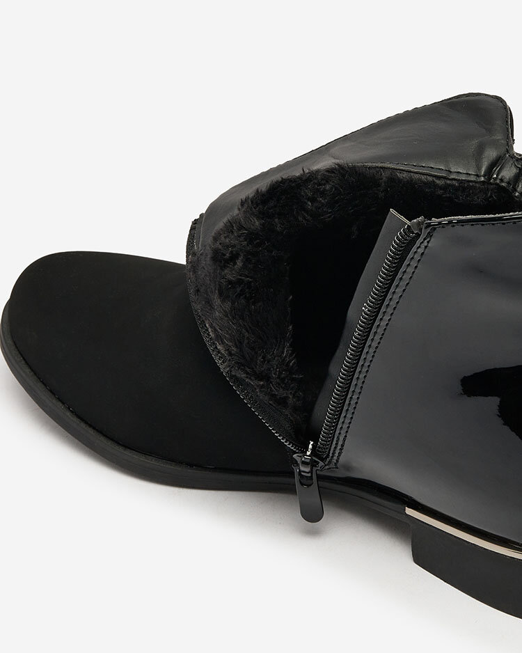 Royalfashion Black women's boots with zirconia Overlissa