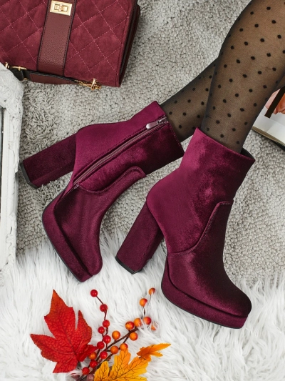 Botas femininas de coluna tipo veludo Miss