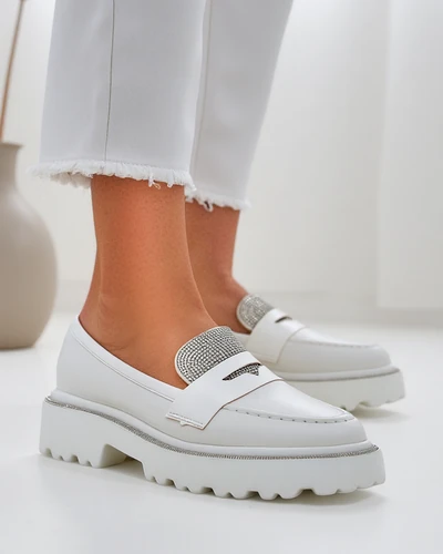 Royalfashion sieviešu mokasīni ar rhinestones Vinness