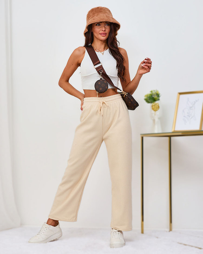 Royalfashion Warmed cream corduroy women's pants