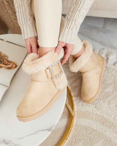 Royalfashion Sieviešu zābaki a'la sniega zābaki ar ornamentu Galaes