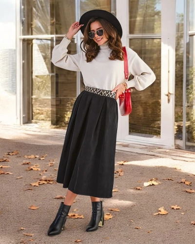 Royalfashion Sieviešu vidēja garuma svārki a' la vadrots