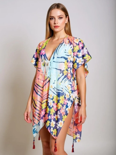 Ariadne Multicolor Royalfashion Pareo Dress – Summer Boho Style