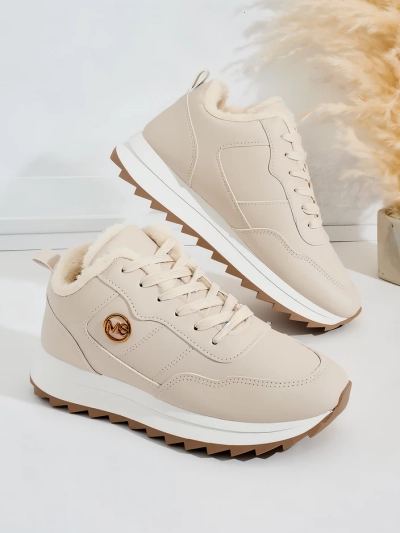 Royalfashion Siltās sieviešu kedas ar kažokādu Casot