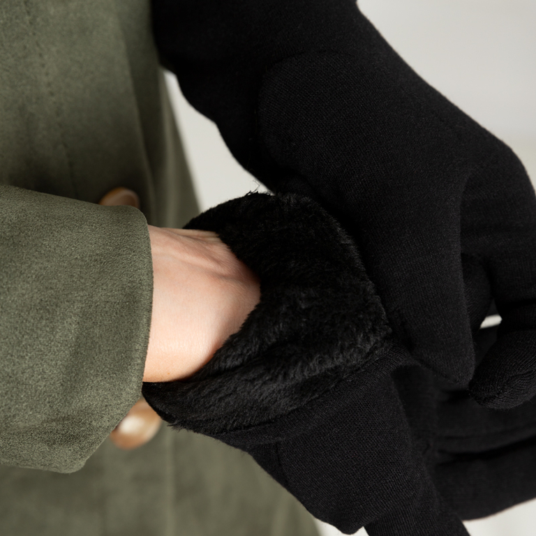 Ladies 'black gloves with pearls - Accessories