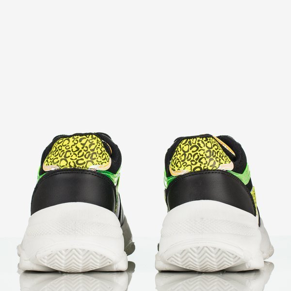 Black women's sport shoes with thick sole Fancy Bass - Footwear 1