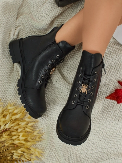 Eco-Leather Lace-Up Women's Ankle Boots Veltih